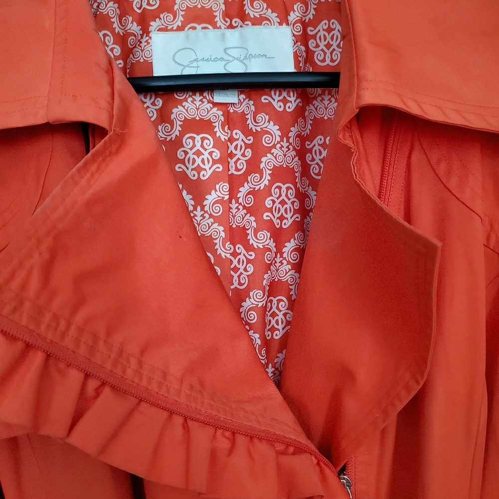 Orange Jessica Simpson Fall Trench Coat